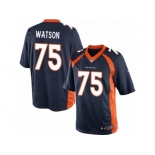 Men's Nike Denver Broncos #75 Menelik Watson Limited Navy Blue Alternate NFL Jersey