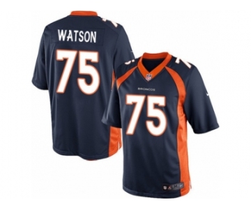 Men's Nike Denver Broncos #75 Menelik Watson Limited Navy Blue Alternate NFL Jersey