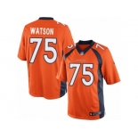 Men's Nike Denver Broncos #75 Menelik Watson Limited Orange Team Color NFL Jersey