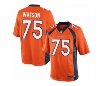 Men's Nike Denver Broncos #75 Menelik Watson Limited Orange Team Color NFL Jersey