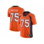 Men's Nike Denver Broncos #75 Menelik Watson Vapor Untouchable Limited Orange Team Color NFL Jersey