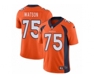 Men's Nike Denver Broncos #75 Menelik Watson Vapor Untouchable Limited Orange Team Color NFL Jersey