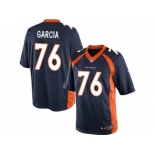 Men's Nike Denver Broncos #76 Max Garcia Limited Navy Blue Alternate NFL Jersey