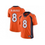 Men's Nike Denver Broncos #8 Brandon McManus Vapor Untouchable Limited Orange Team Color NFL Jersey