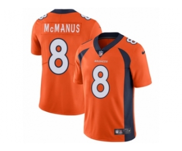 Men's Nike Denver Broncos #8 Brandon McManus Vapor Untouchable Limited Orange Team Color NFL Jersey