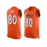 Men's Nike Denver Broncos #80 Jake Butt Limited Orange Player Name & Number Tank Top NFL Jersey