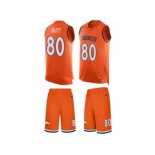 Men's Nike Denver Broncos #80 Jake Butt Limited Orange Tank Top Suit NFL Jersey