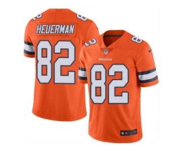 Men's Nike Denver Broncos #82 Jeff Heuerman Limited Orange Rush NFL Jersey