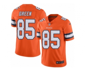 Men's Nike Denver Broncos #85 Virgil Green Limited Orange Rush NFL Jersey