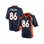 Men's Nike Denver Broncos #86 John Phillips Limited Navy Blue Alternate NFL Jersey