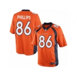 Men's Nike Denver Broncos #86 John Phillips Limited Orange Team Color NFL Jersey