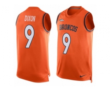 Men's Nike Denver Broncos #9 Riley Dixon Limited Orange Player Name & Number Tank Top NFL Jersey