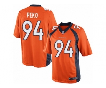 Men's Nike Denver Broncos #94 Domata Peko Limited Orange Team Color NFL Jersey