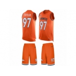 Men's Nike Denver Broncos #97 Phil Taylor Limited Orange Tank Top Suit NFL Jersey