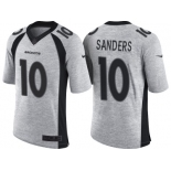 Nike Denver Broncos #10 Emmanuel Sanders 2016 Gridiron Gray II Men's NFL Limited Jersey