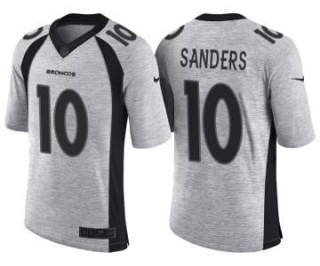 Nike Denver Broncos #10 Emmanuel Sanders 2016 Gridiron Gray II Men's NFL Limited Jersey