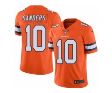 Nike Denver Broncos #10 Emmanuel Sanders Orange Men's Stitched NFL Limited Rush Jersey