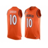 Nike Denver Broncos #10 Emmanuel Sanders Orange Team Color Men's Stitched NFL Limited Tank Top Jersey