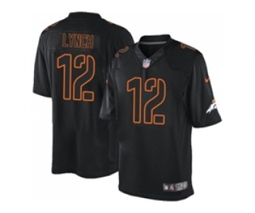 Nike Denver Broncos #12 Paxton Lynch Black Men's Stitched NFL Impact Limited Jersey