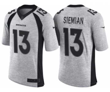 Nike Denver Broncos #13 Trevor Siemian 2016 Gridiron Gray II Men's NFL Limited Jersey