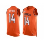 Nike Denver Broncos #14 Cody Latimer Orange Team Color Men's Stitched NFL Limited Tank Top Jersey