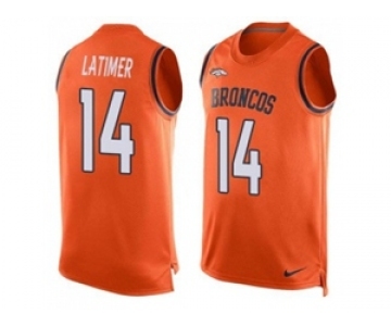 Nike Denver Broncos #14 Cody Latimer Orange Team Color Men's Stitched NFL Limited Tank Top Jersey