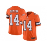 Nike Denver Broncos #14 Courtland Sutton Orange Men Stitched NFL Limited Rush Jersey