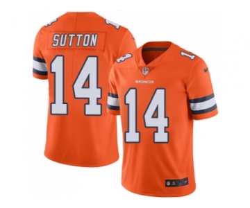 Nike Denver Broncos #14 Courtland Sutton Orange Men Stitched NFL Limited Rush Jersey