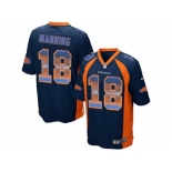 Nike Denver Broncos #18 Peyton Manning Navy Blue Alternate Men's Stitched NFL Limited Strobe Jersey