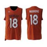 Nike Denver Broncos #18 Peyton Manning Orange Team Color Men Stitched NFL Limited Tank Top Jersey