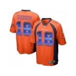 Nike Denver Broncos #18 Peyton Manning Orange Team Color Men's Stitched NFL Limited Strobe Jersey