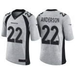 Nike Denver Broncos #22 C.J. Anderson 2016 Gridiron Gray II Men's NFL Limited Jersey