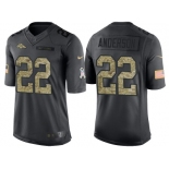 Nike Denver Broncos #22 C.J. Anderson Men's Stitched Black NFL Salute to Service Limited Jerseys