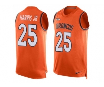 Nike Denver Broncos #25 Chris Harris Jr Orange Team Color Men's Stitched NFL Limited Tank Top Jersey