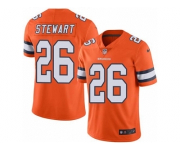 Nike Denver Broncos #26 Darian Stewart Orange Men's Stitched NFL Limited Rush Jersey