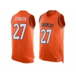 Nike Denver Broncos #27 Steve Atwater Orange Team Color Men's Stitched NFL Limited Tank Top Jersey