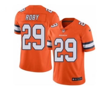 Nike Denver Broncos #29 Bradley Roby Orange Men's Stitched NFL Limited Rush Jersey