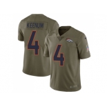 Nike Denver Broncos #4 Case Keenum Olive Men Stitched NFL Limited 2017 Salute To Service Jersey