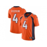 Nike Denver Broncos #4 Case Keenum Orange Team Color Men Stitched NFL Vapor Untouchable Limited Jersey