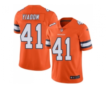 Nike Denver Broncos #41 Isaac Yiadom Orange Men Stitched NFL Limited Rush Jersey