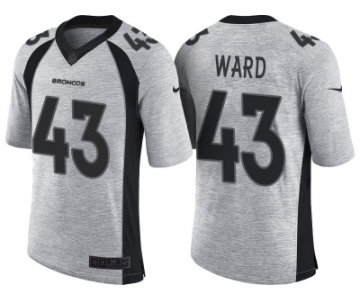 Nike Denver Broncos #43 T.J. Ward 2016 Gridiron Gray II Men's FL Limited Jersey