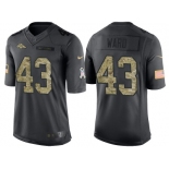 Nike Denver Broncos #43 T.J. Ward Men's Stitched Black NFL Salute to Service Limited Jerseys