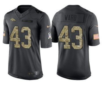 Nike Denver Broncos #43 T.J. Ward Men's Stitched Black NFL Salute to Service Limited Jerseys