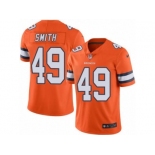 Nike Denver Broncos #49 Dennis Smith Orange Men's Stitched NFL Limited Rush Jersey