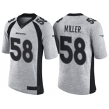 Nike Denver Broncos #58 Von Miller 2016 Gridiron Gray II Men's NFL Limited Jersey