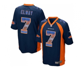 Nike Denver Broncos #7 John Elway Navy Blue Alternate Men's Stitched NFL Limited Strobe Jersey