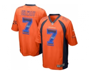 Nike Denver Broncos #7 John Elway Orange Team Color Men's Stitched NFL Limited Strobe Jersey