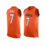 Nike Denver Broncos #7 John Elway Orange Team Color Men's Stitched NFL Limited Tank Top Jersey