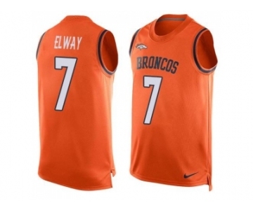 Nike Denver Broncos #7 John Elway Orange Team Color Men's Stitched NFL Limited Tank Top Jersey