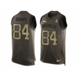 Nike Denver Broncos #84 Shannon Sharpe Green Men's Stitched NFL Limited Salute To Service Tank Top Jersey